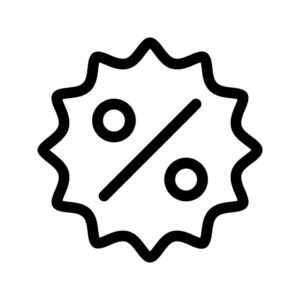 3030972 korting of termijnteken zwart wit omtrek pictogram vector